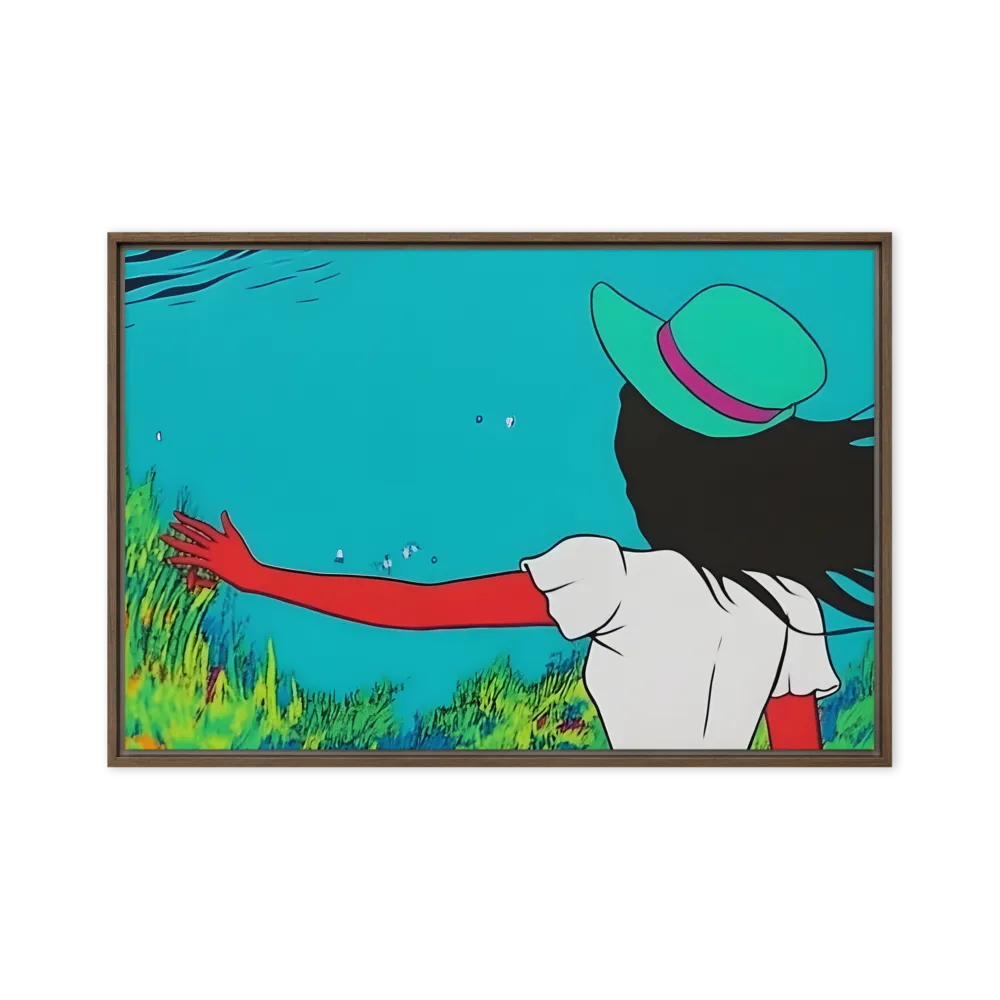 Whimsical Encounter | Canvas with Brown Frame | 24″×36″