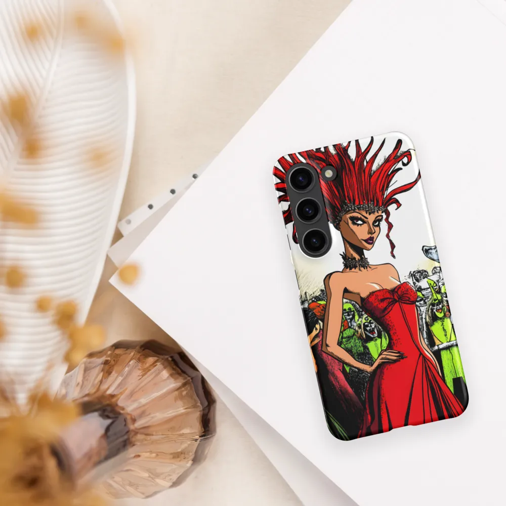 Fiery Elegance: A Fashion Statement | Phone Case |  S23 | Snap Case | Matte