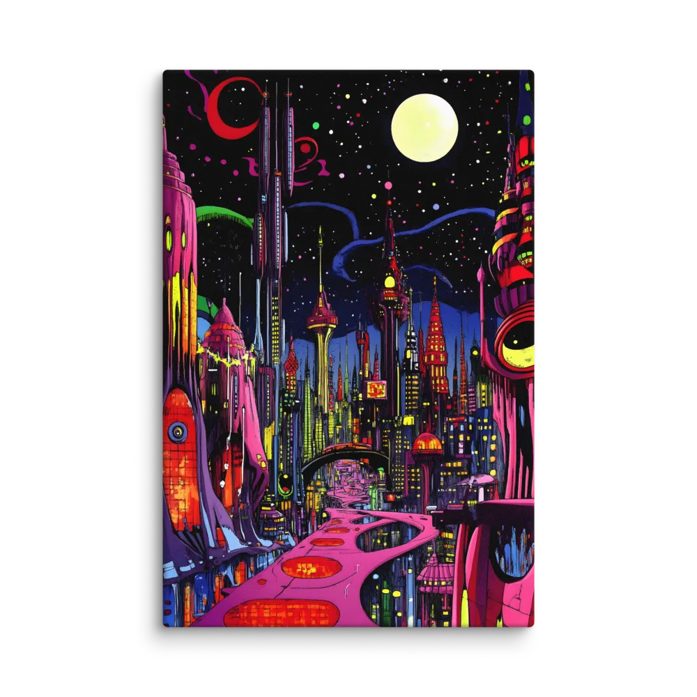 Neon Dreams of a Futuristic City | Art Print