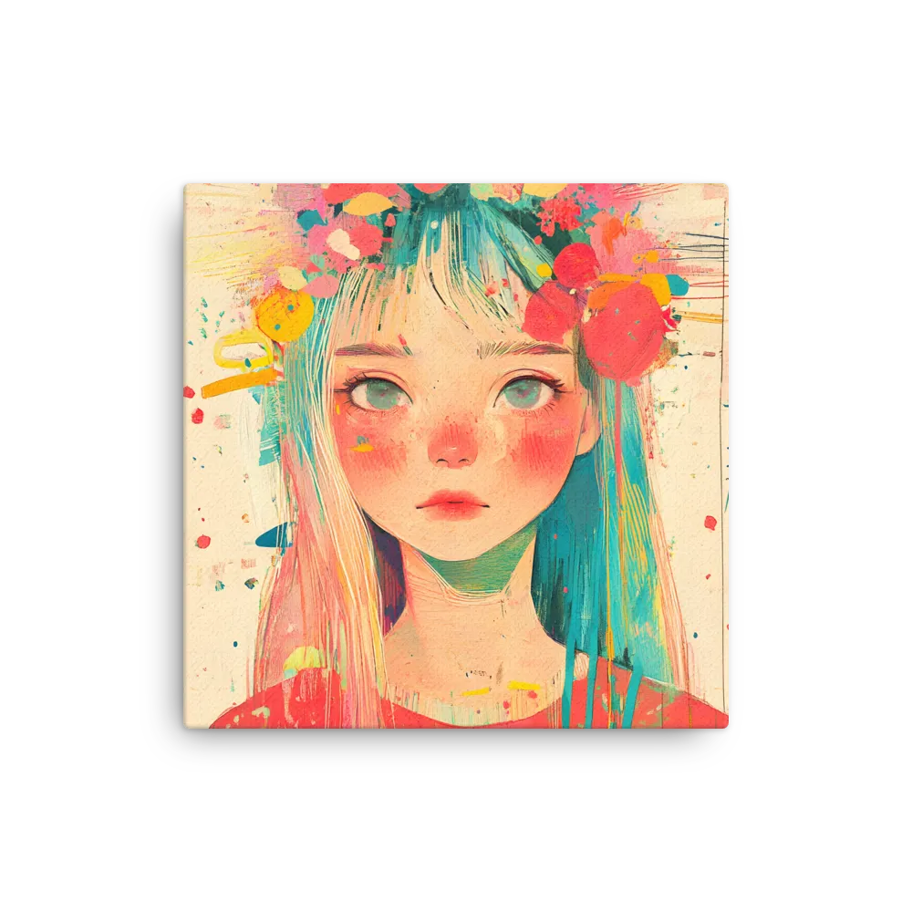 Whimsical Blossom | Thin Canvas | 16″×16″