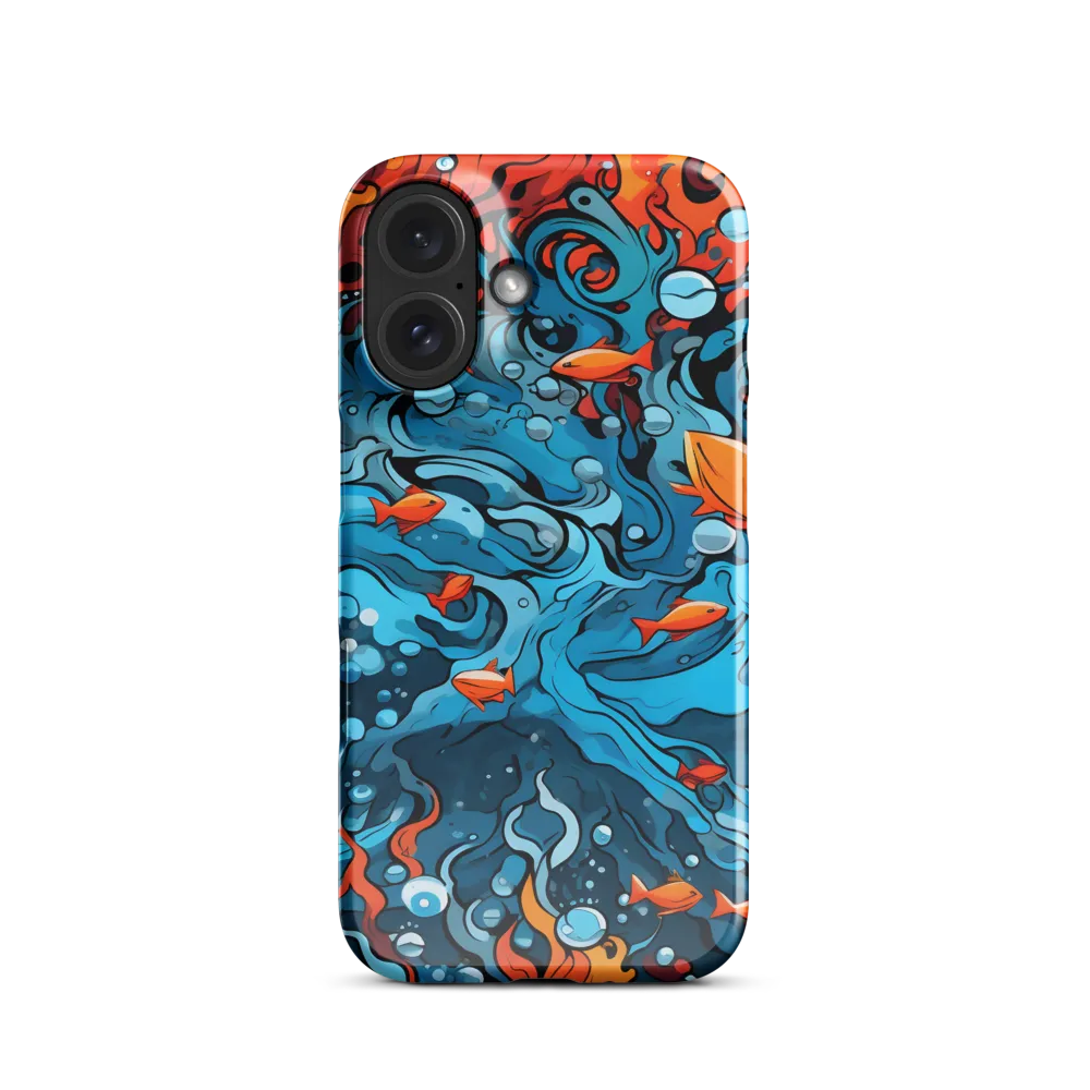 Fluid Harmony: Ocean and Flames | Phone Case |  16 | Snap Case | Glossy