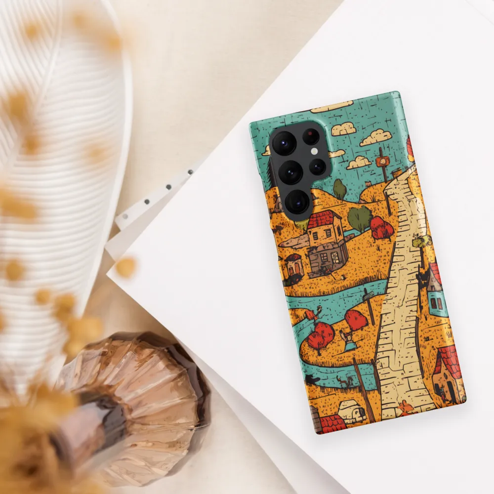 Whimsical Village Landscape
