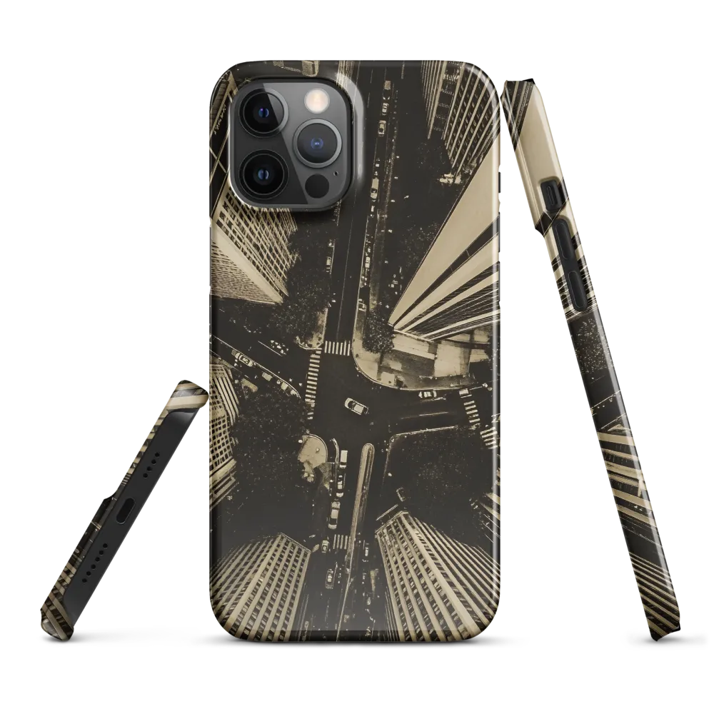 Urban Symphony: Aerial Perspective of City Life | Phone Case |  12 Pro Max | Snap Case | Glossy