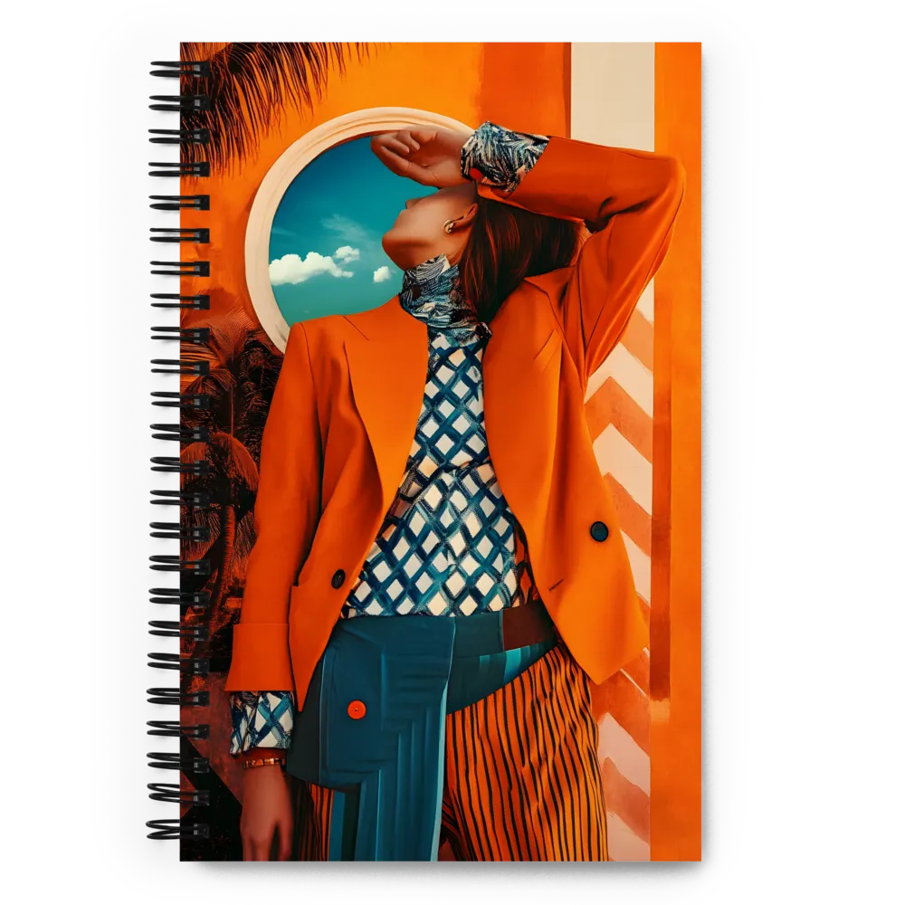 Vibrant Interplay: A Fusion of Fashion and Nature | Spiral Notebook