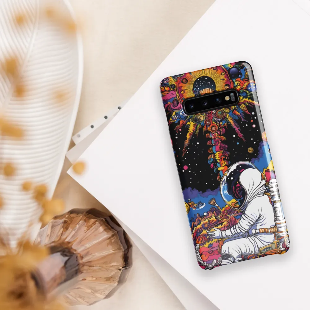 Cosmic Wonder: An Astronaut's Journey Through Color | Phone Case |  S10 Plus | Snap Case | Glossy