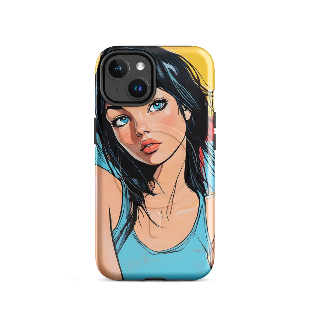 Vibrant Portrait of Modern Youth | Phone Case |  14 | MagSafe® Tough Case | Glossy