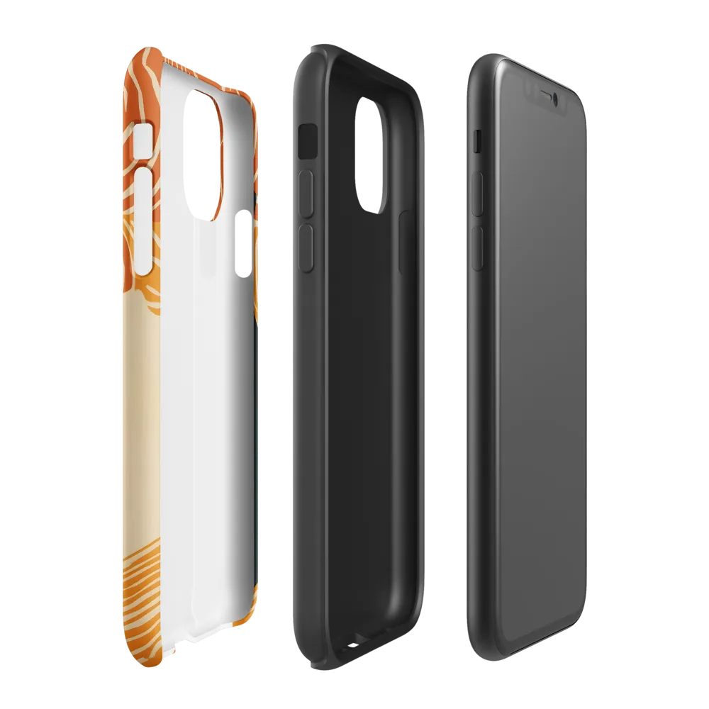 Silent Reflections under Swirling Leaves | Phone Case |  11 | Tough Case | Matte