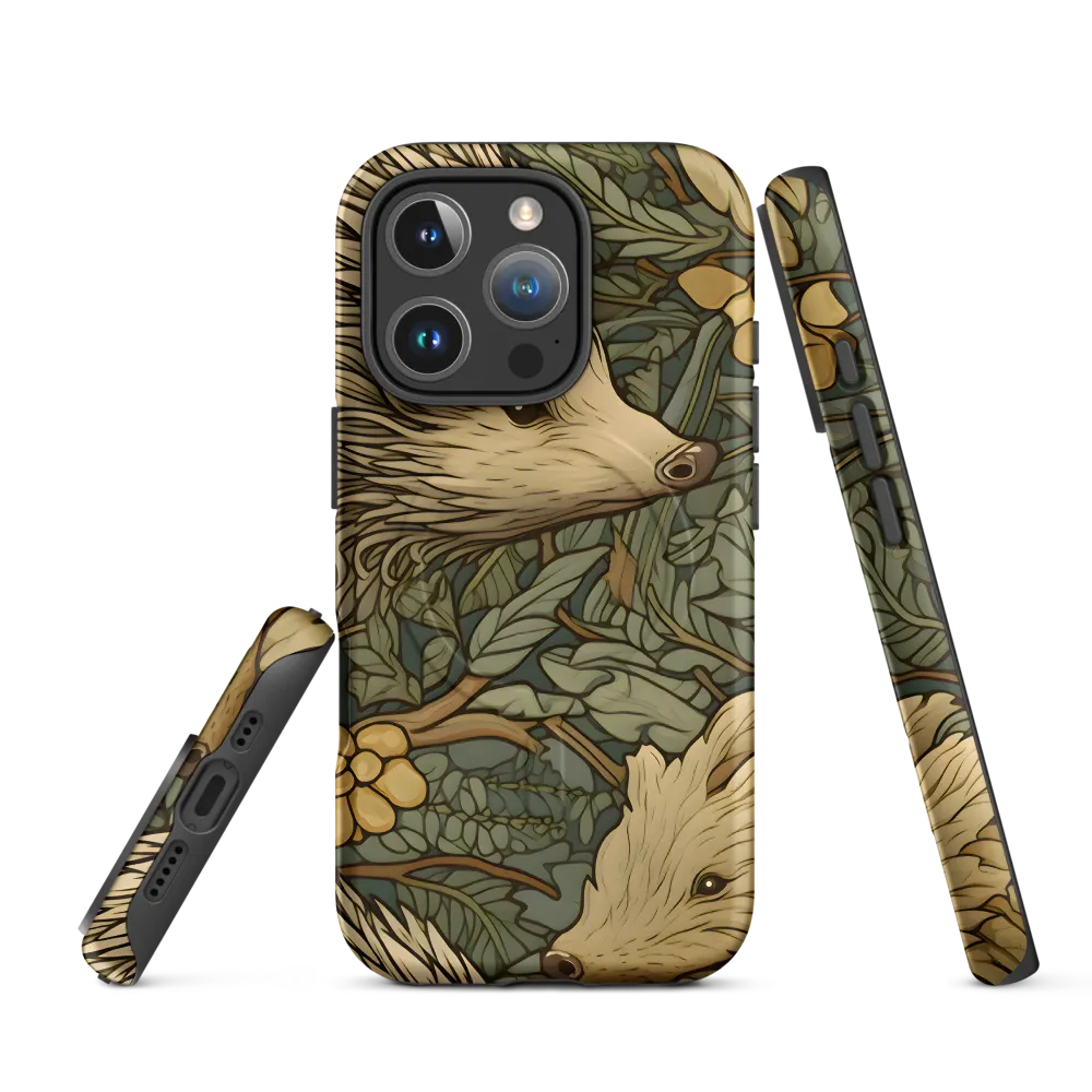 Whimsical Hedgehog Garden | Phone Case |  16 Pro | MagSafe® Tough Case | Matte