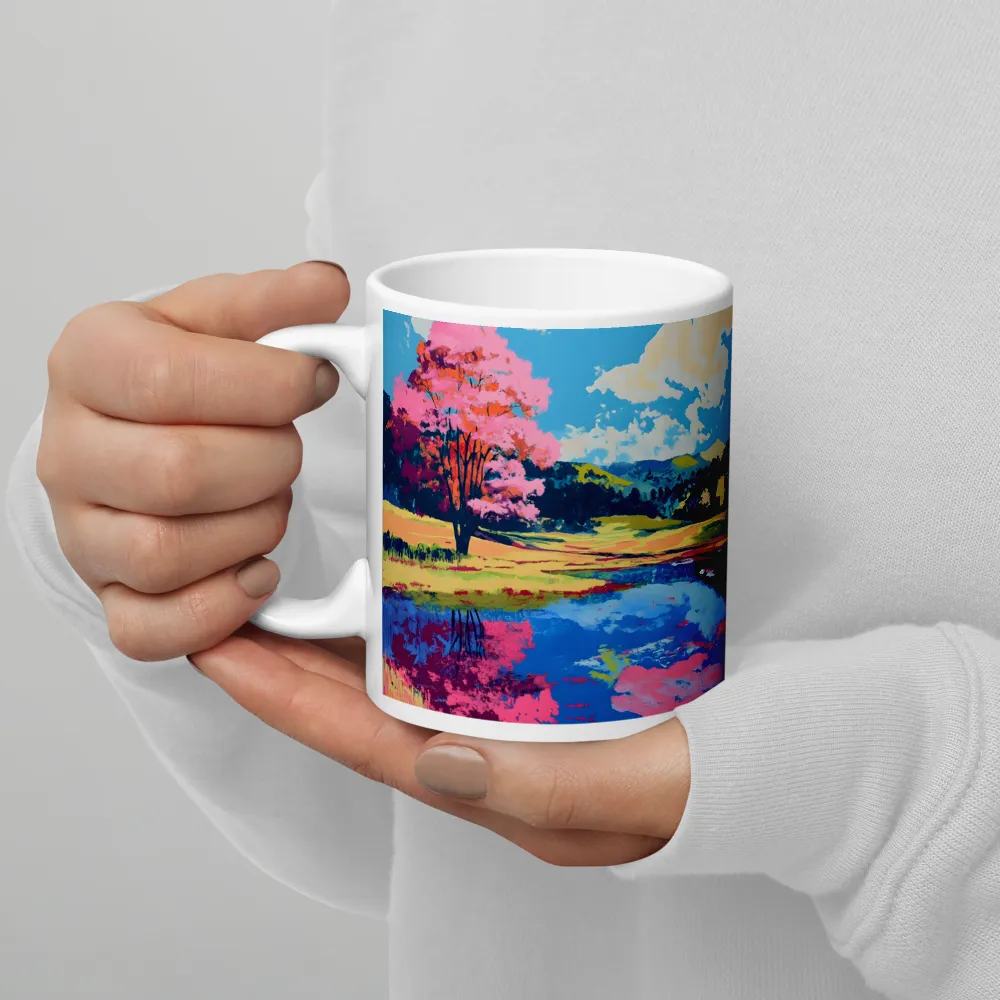 Reflections of a Pink Dreamscape | Mug with White inside | 11 oz