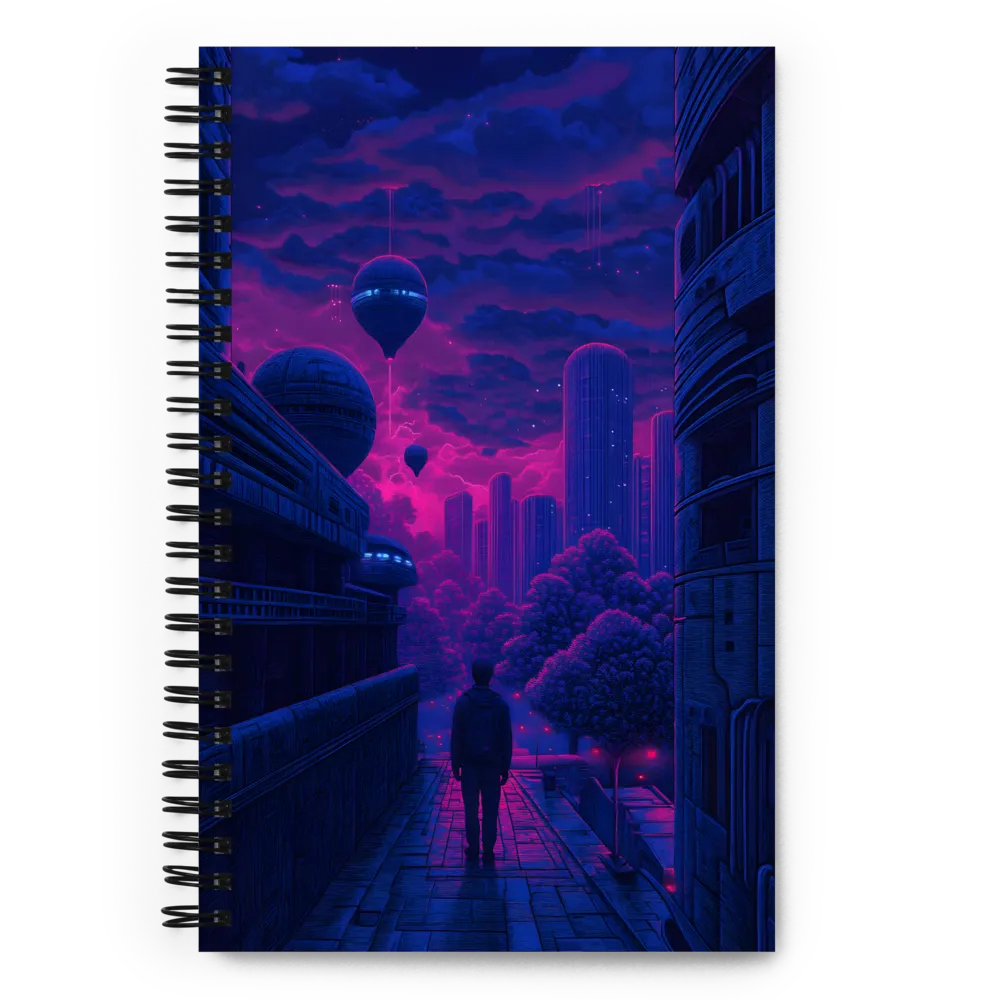 Lost in a Technological Dreamscape | Spiral Notebook