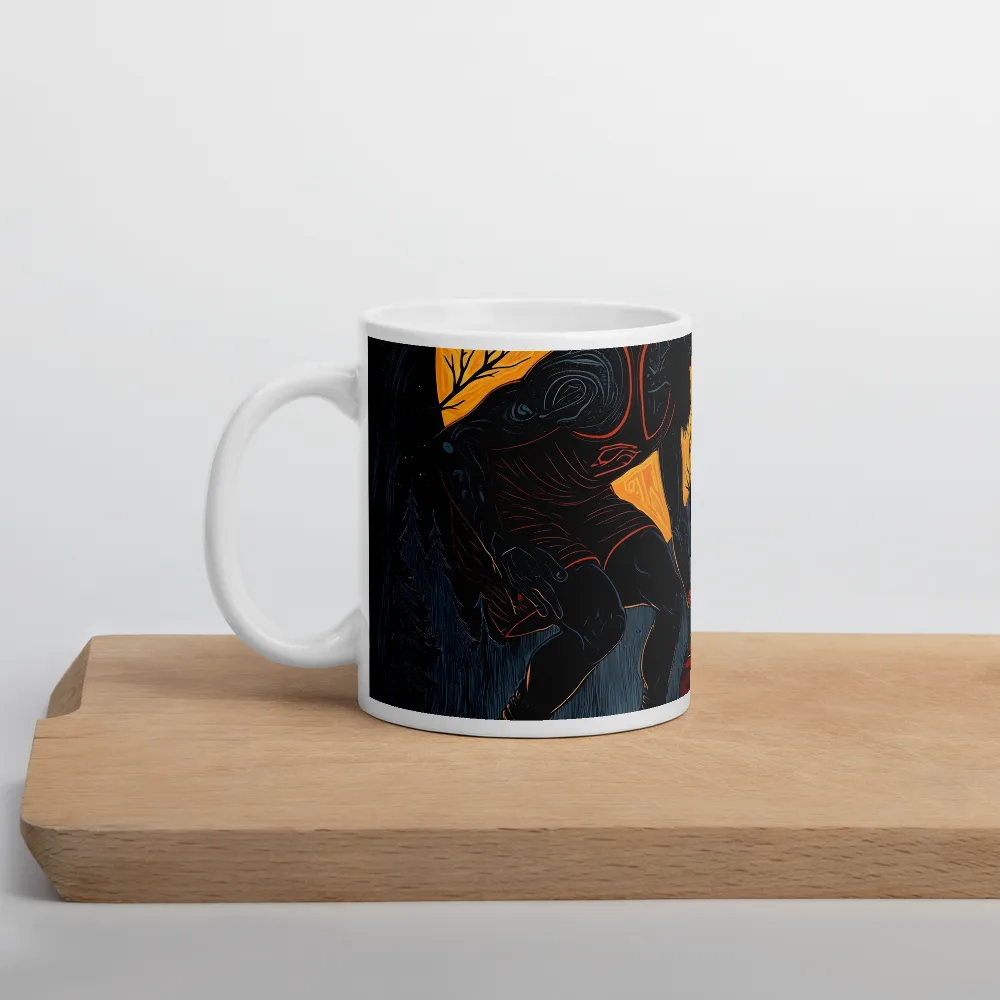 Under the Moonlight: A Basketball Player's Dance | Mug with White inside | 11 oz