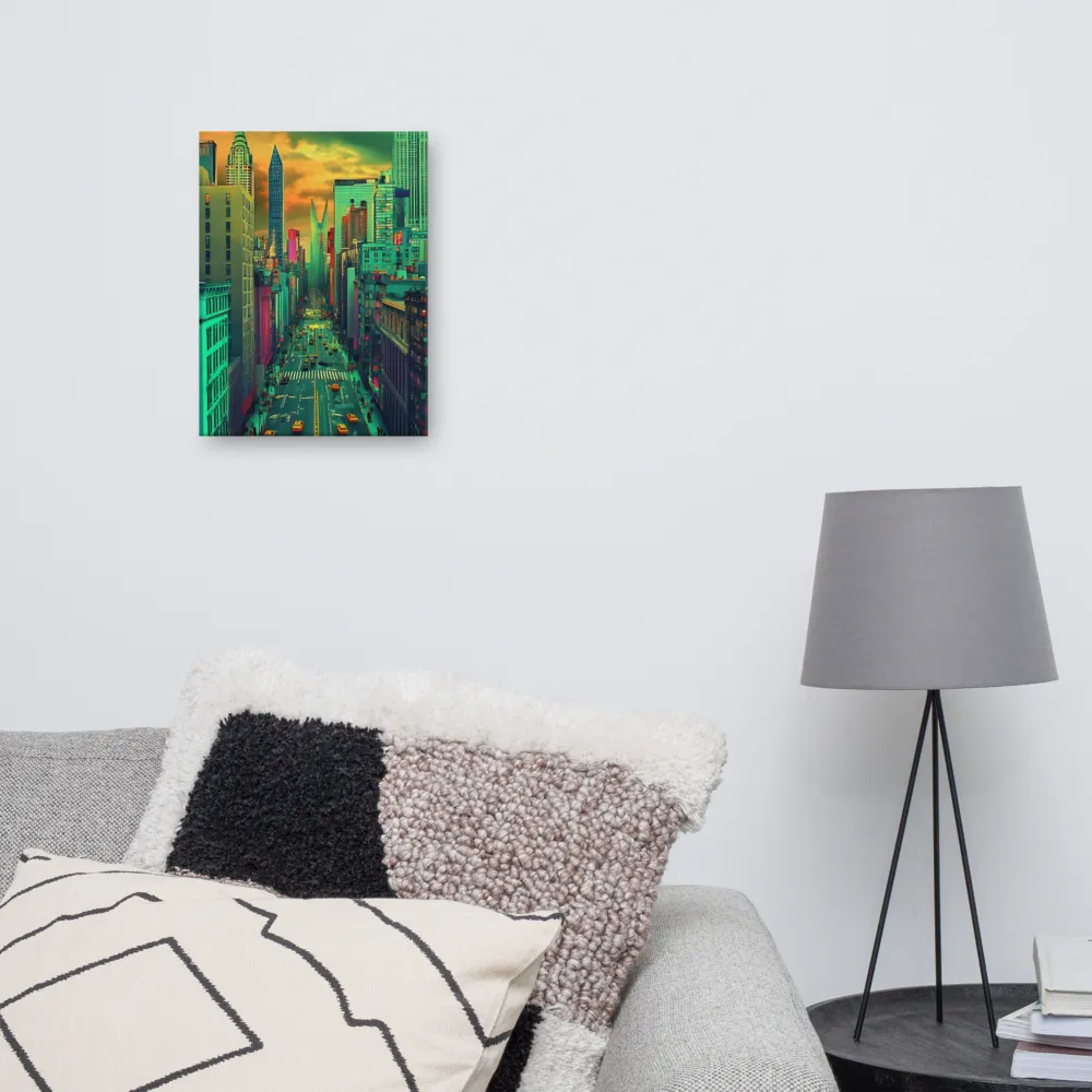 Urban Surrealism: Neon Dreams | Canvas | 12″×16″