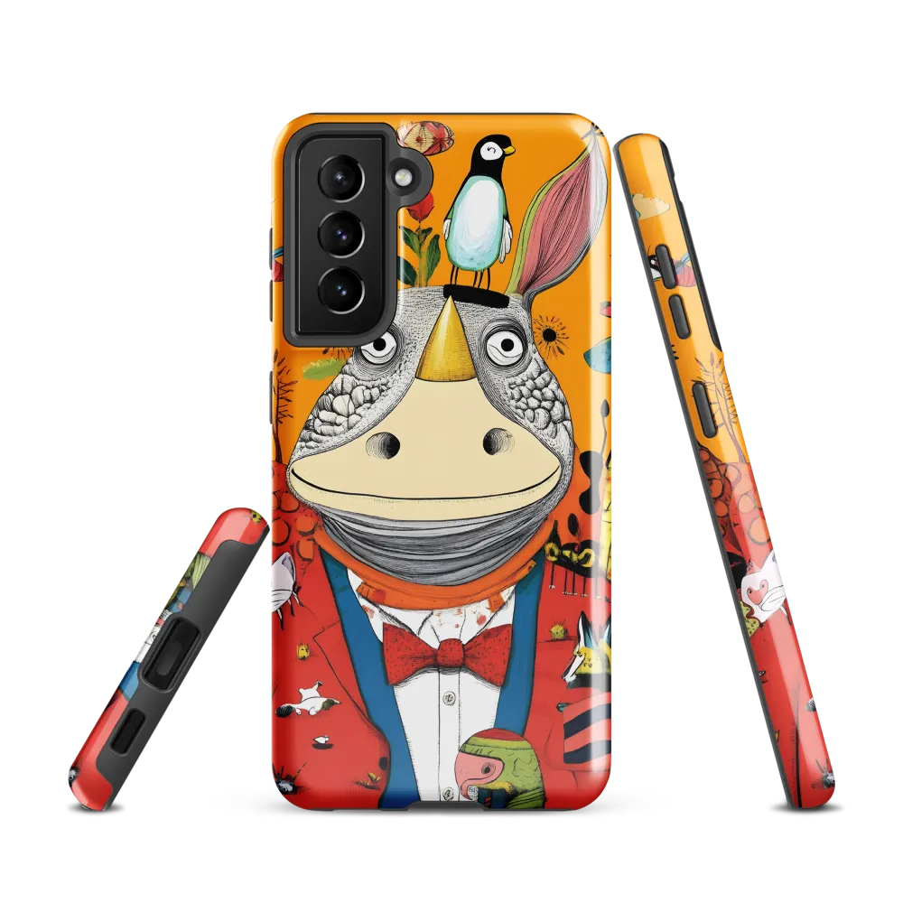 Whimsical Rhinoceros: A Playful Encounter