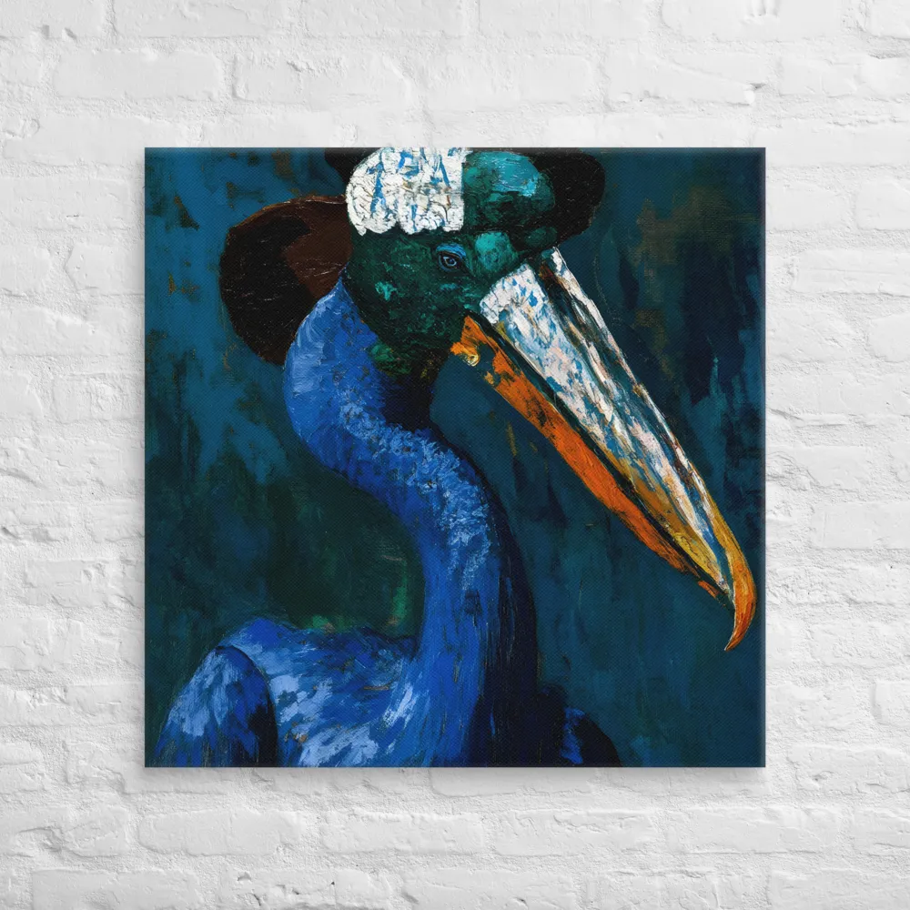 Majestic Absurdity: The Hat-Wearing Bird | Canvas | 32″×32″