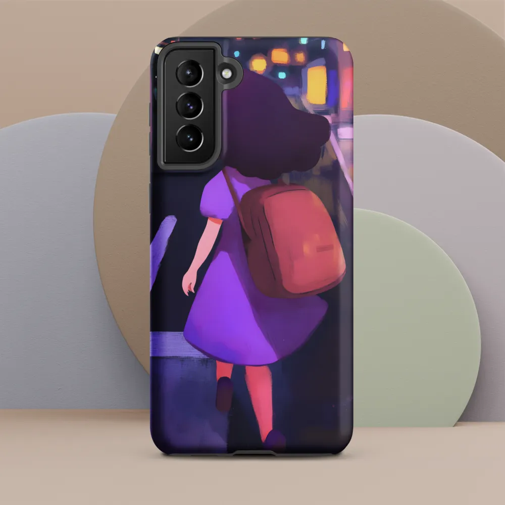 Wandering Through Neon Dreams | Phone Case |  S21 Plus | Tough Case | Matte