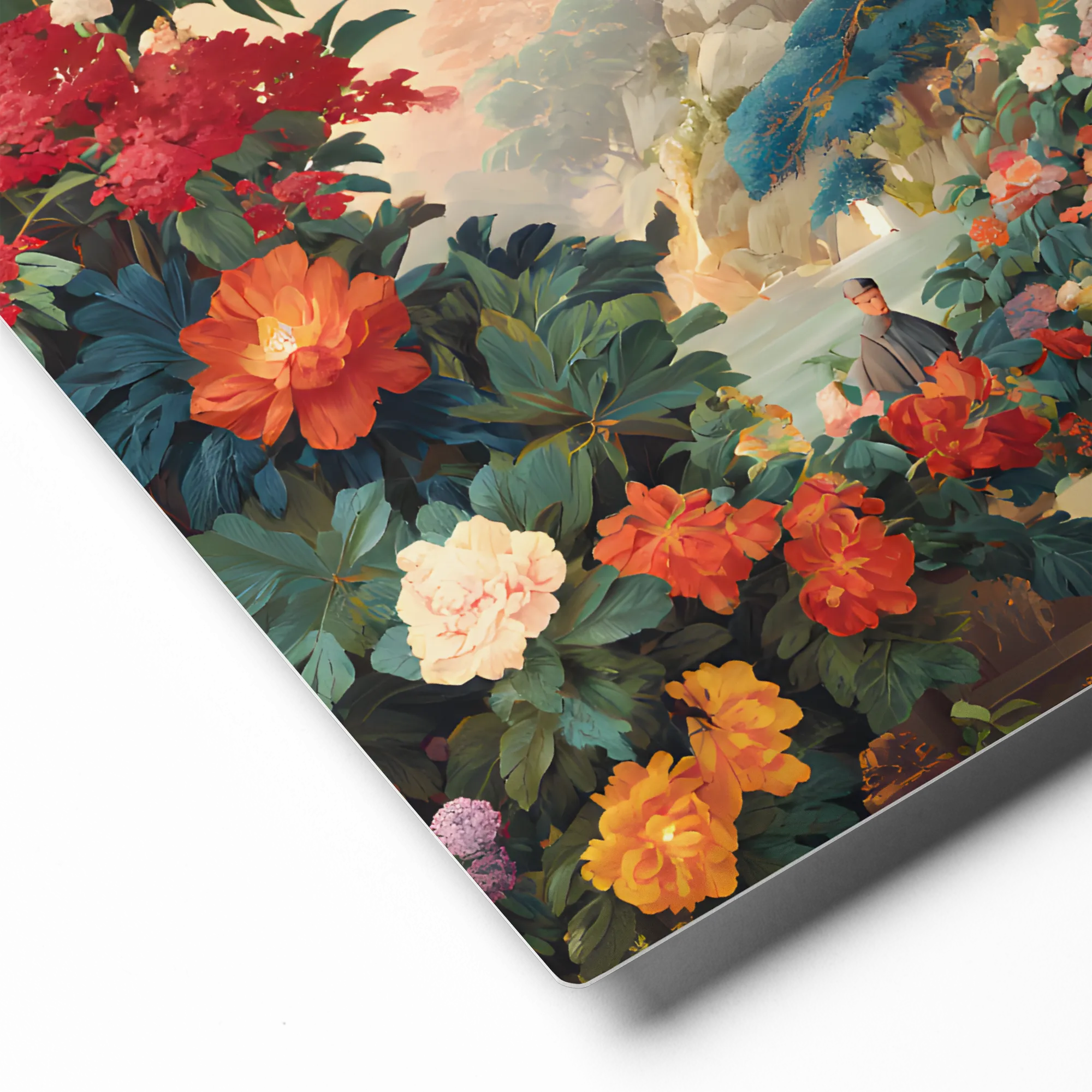 Tranquil Oriental Garden 
 Metal Print | 12″x 12″