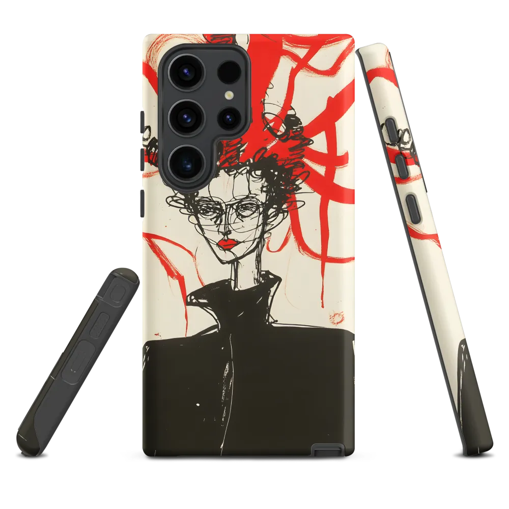 Dramatic Elegance in Red and Black
