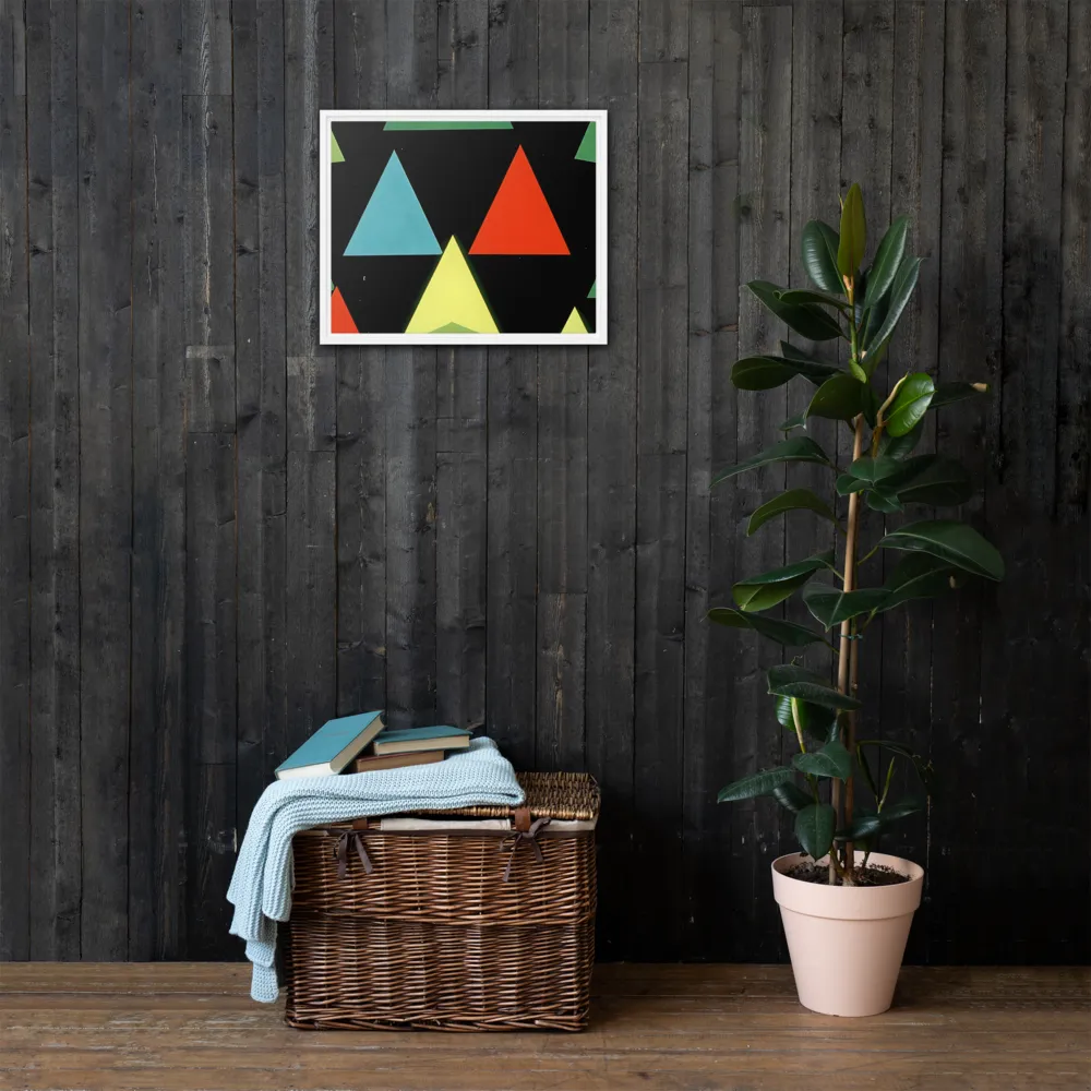 Geometric Harmony in Color | Canvas with White Frame | 16″×20″