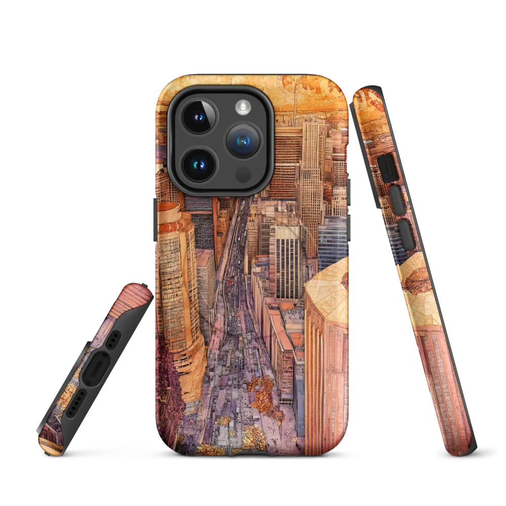 Mosaic Cityscape at Dusk