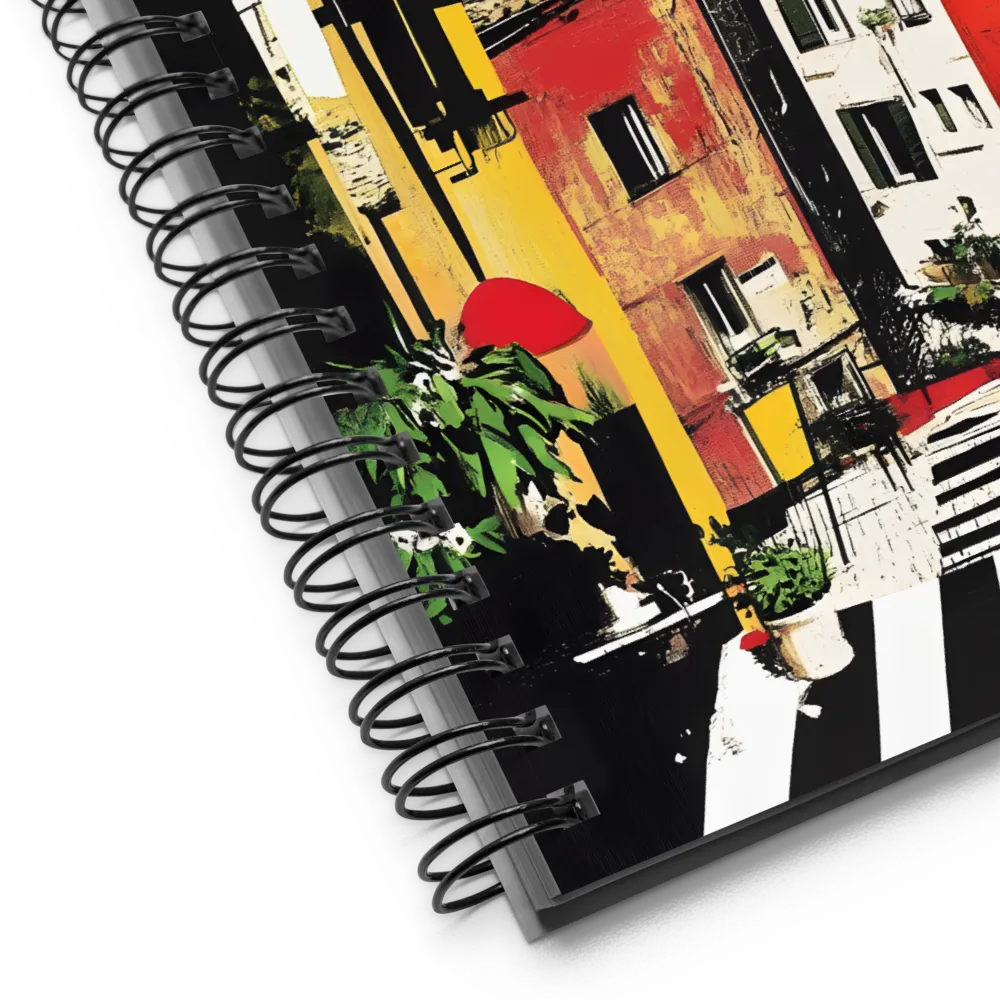 Colorful Streets of Urban Splendor | Spiral Notebook