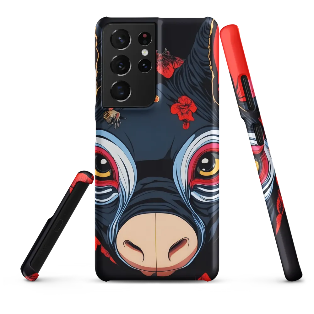 Mystical Bull with Floral Motifs