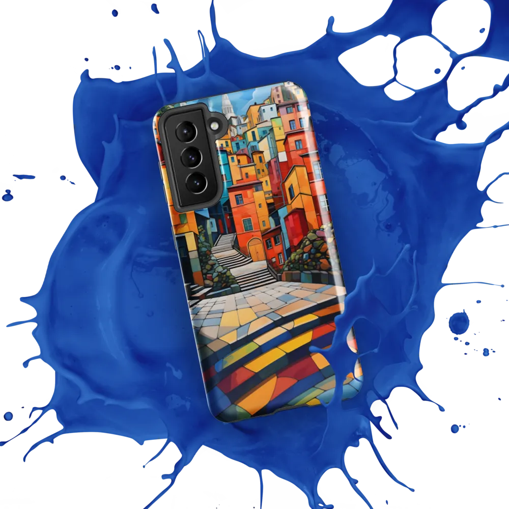 Vibrant Village: A Cubist Journey