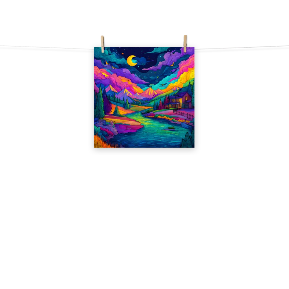 Prismatic River Retreat 
 Poster | 18″x 18″