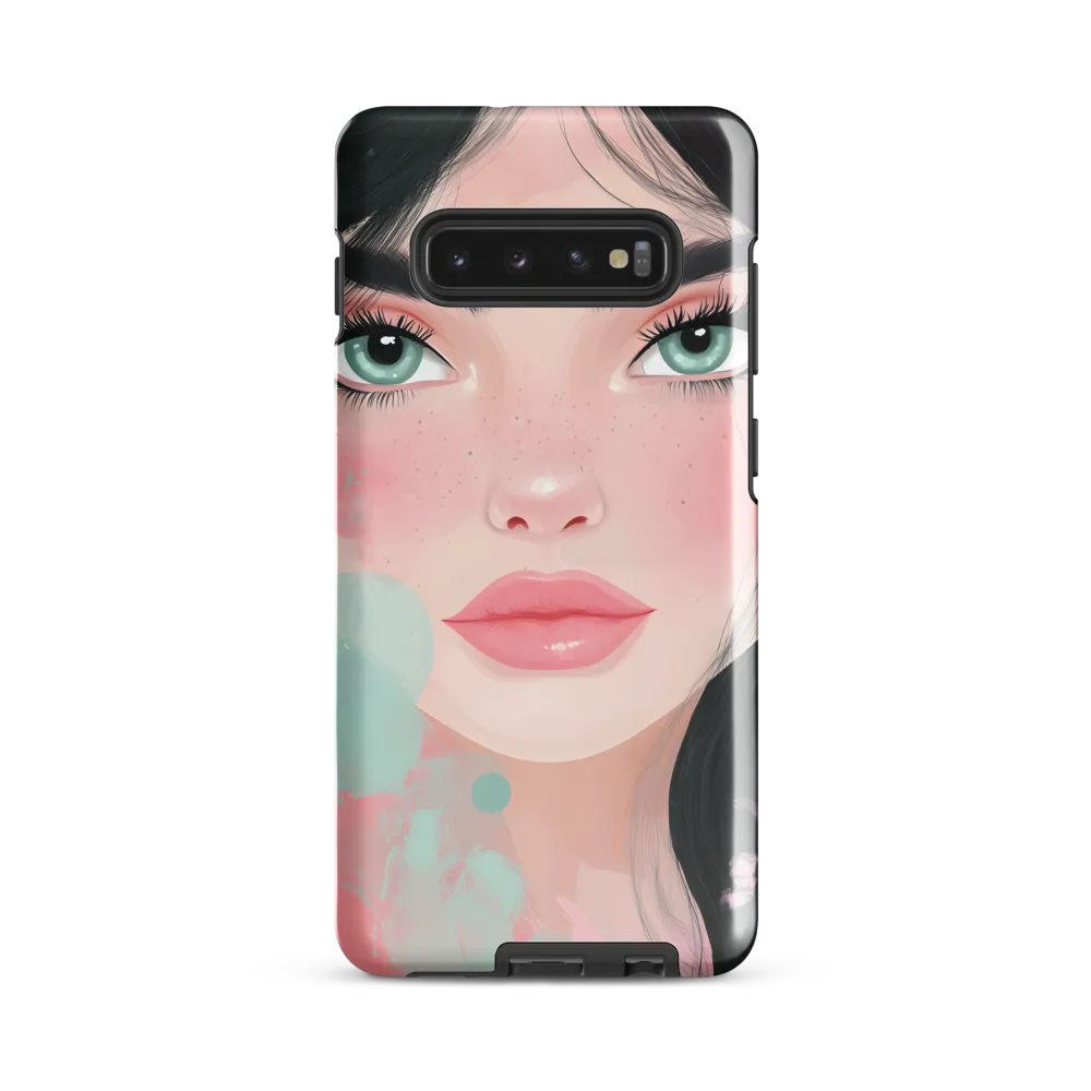 Dreamy Serenity: Portrait of a Young Woman | Phone Case |  S10 Plus | Tough Case | Glossy