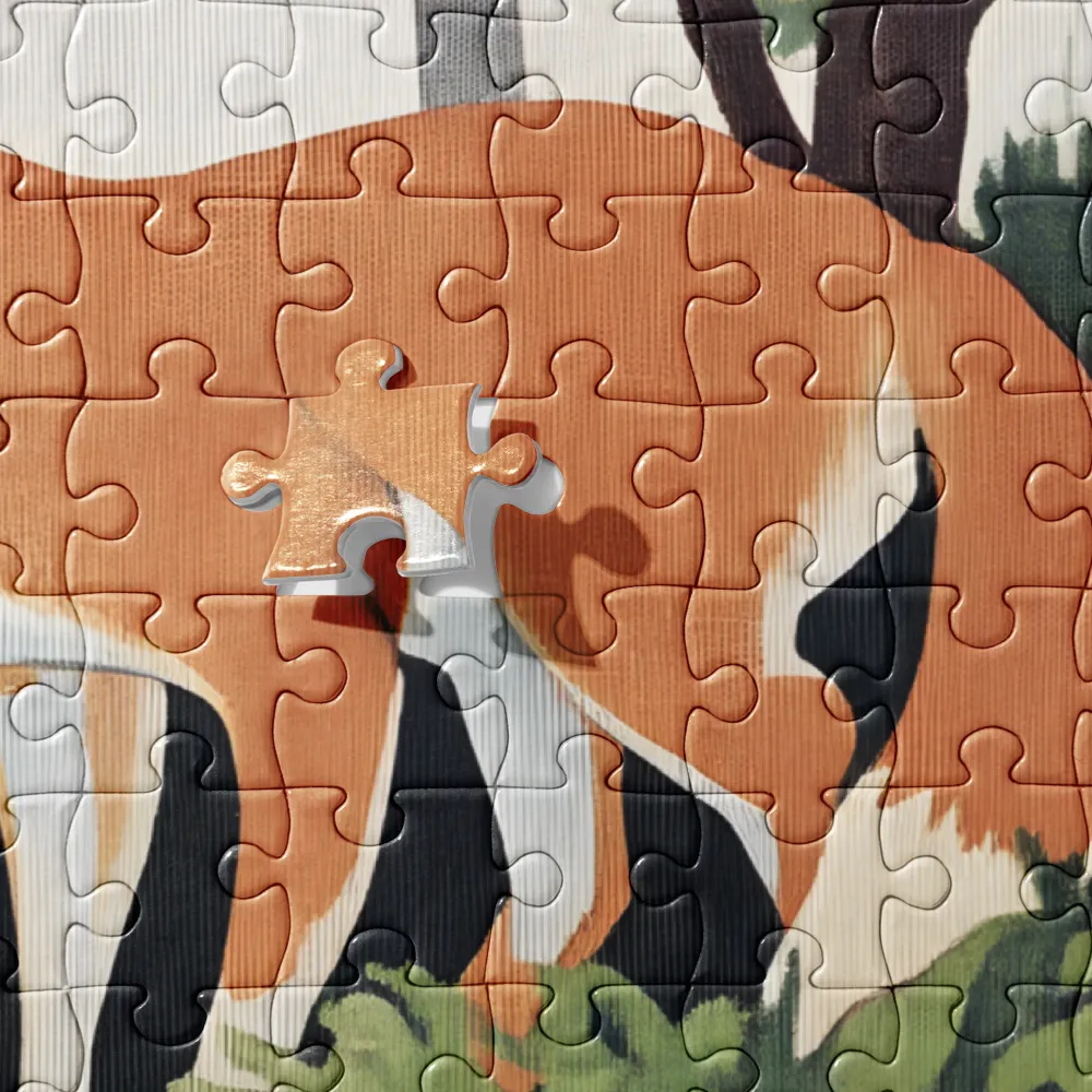 Whispers of the Forest: An Illustrated Fox | Jigsaw Puzzle | 252 pieces