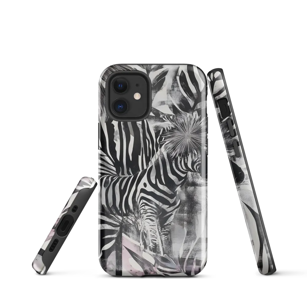 Zebra in the Jungle of Illusions | Phone Case |  12 mini | Tough Case | Glossy