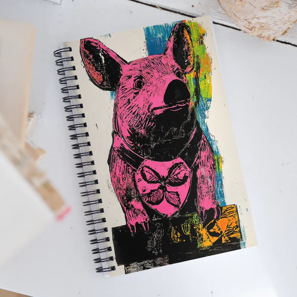 Vibrant Hearted Pig | Spiral Notebook