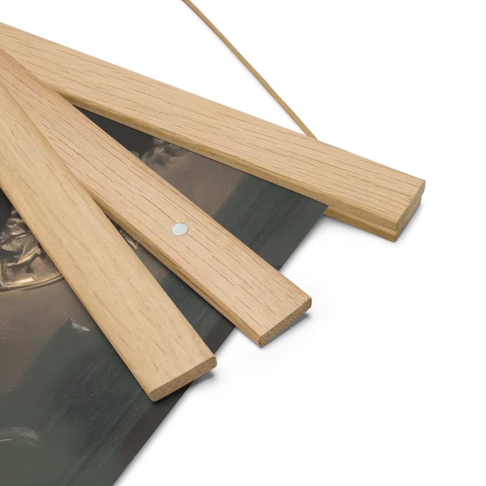 Silent Reflection | Poster With Oak Wood Hanger | 10″×10″