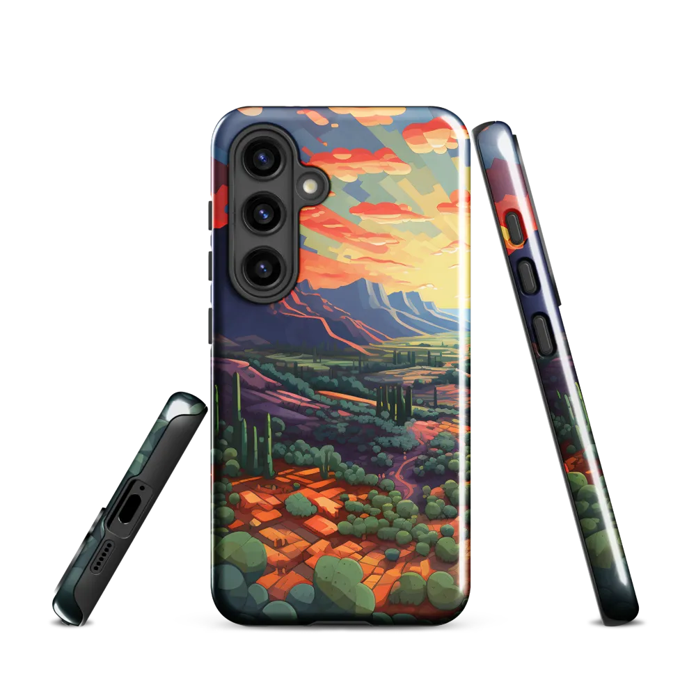 Desert Serenity at Dusk | Phone Case |  S24 | Tough Case | Glossy