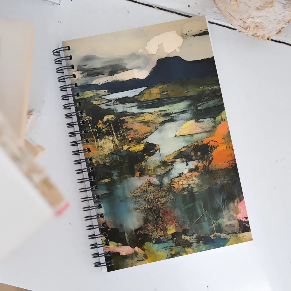 Harmony of Nature: An Abstract Journey | Spiral Notebook