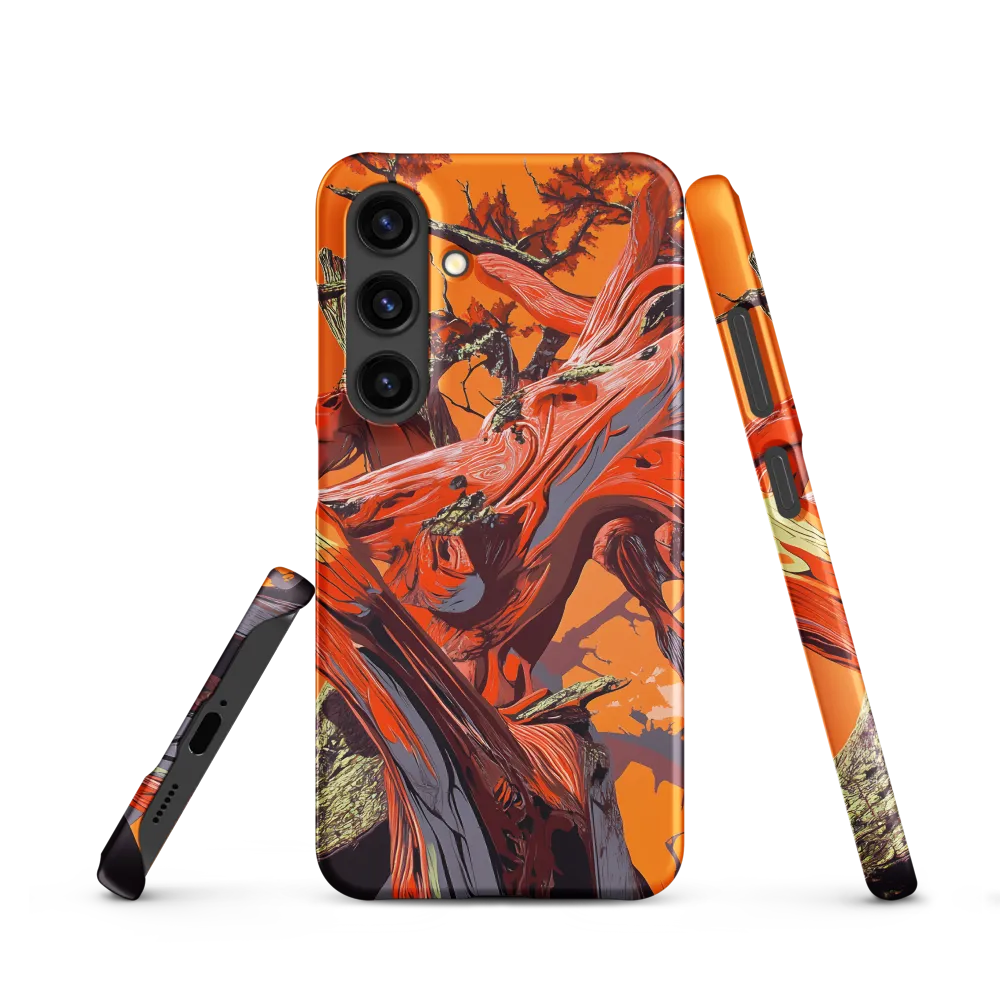 Life in Motion: An Abstract Tree | Phone Case |  S24 | Snap Case | Matte