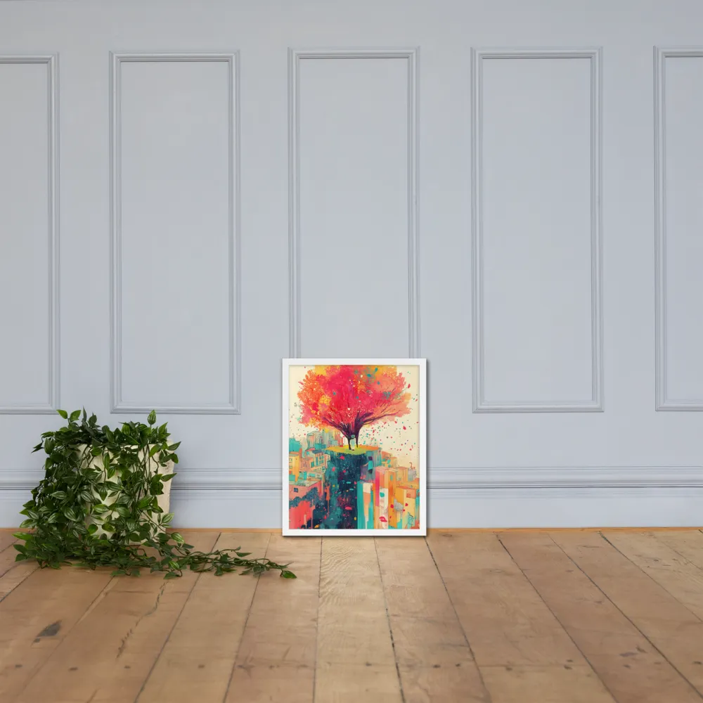 Whispers of Urban Dreams | Poster with White Frame | 16″×20″