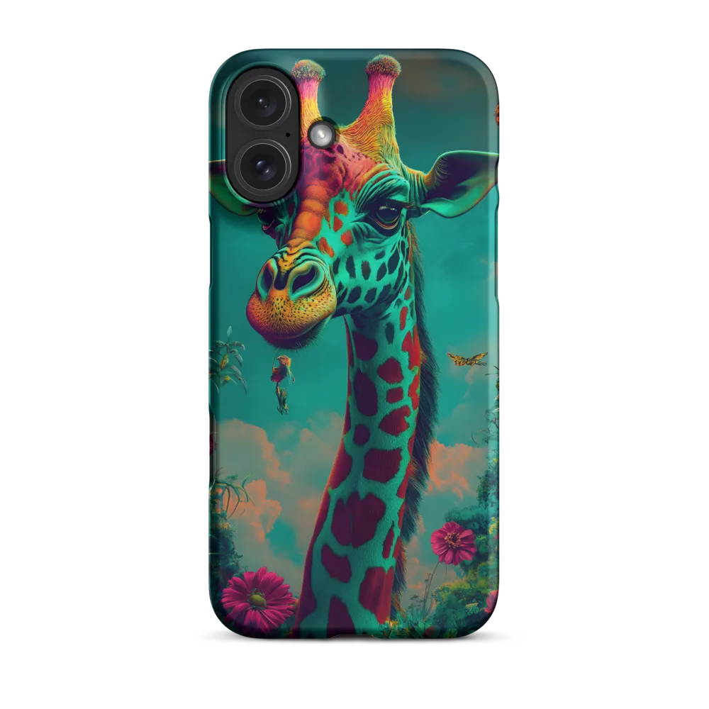 Whimsical Giraffe Among Blossoms