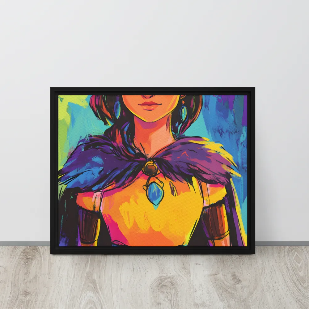 Guardian of Colors | Canvas with Black Frame | 16″×20″