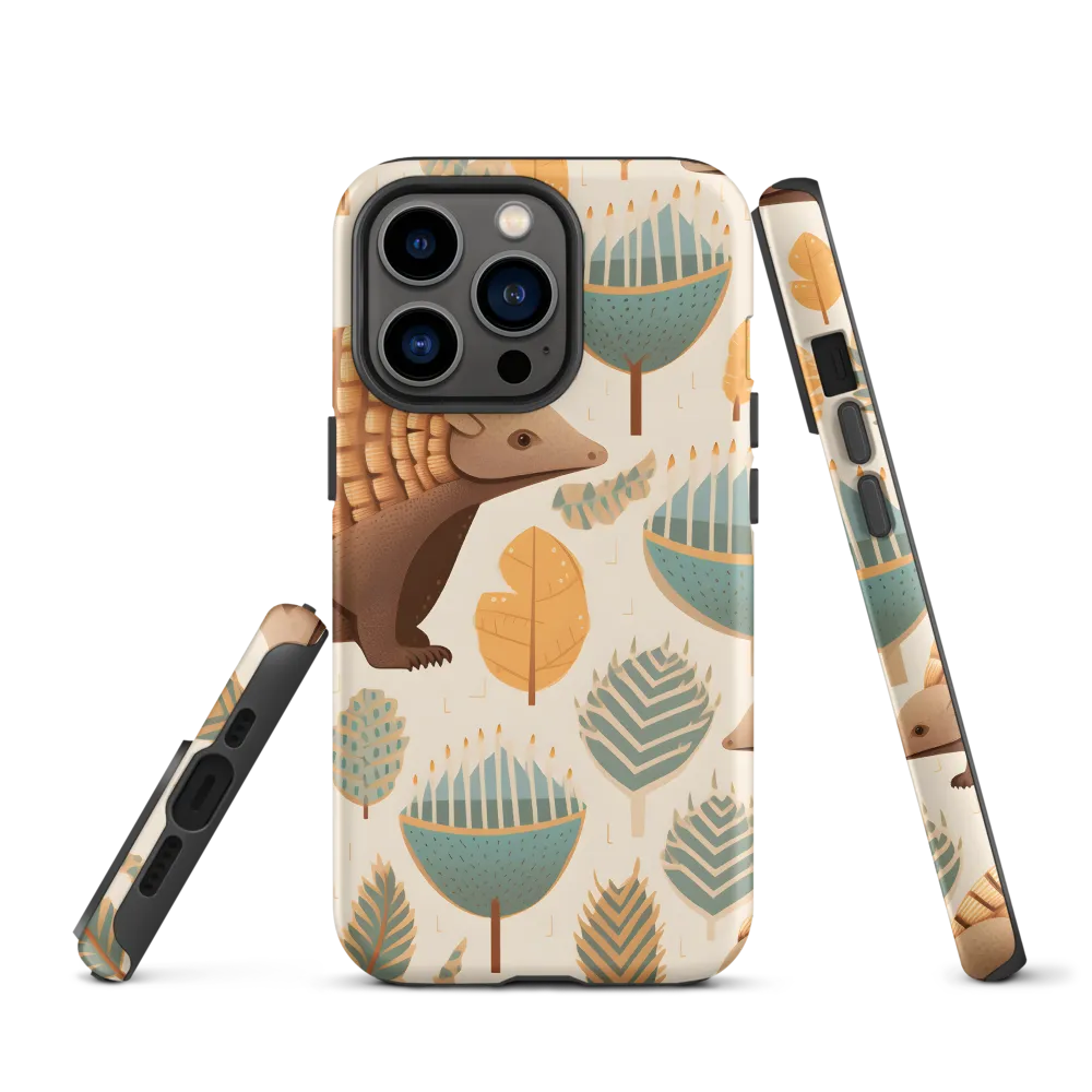 Pangolins in a Whimsical Habitat | Phone Case |  13 Pro | Tough Case | Matte