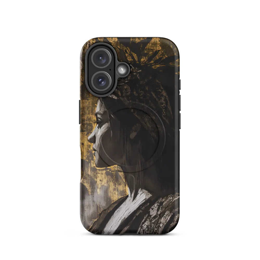 Golden Elegance: A Modern Profile Portrait