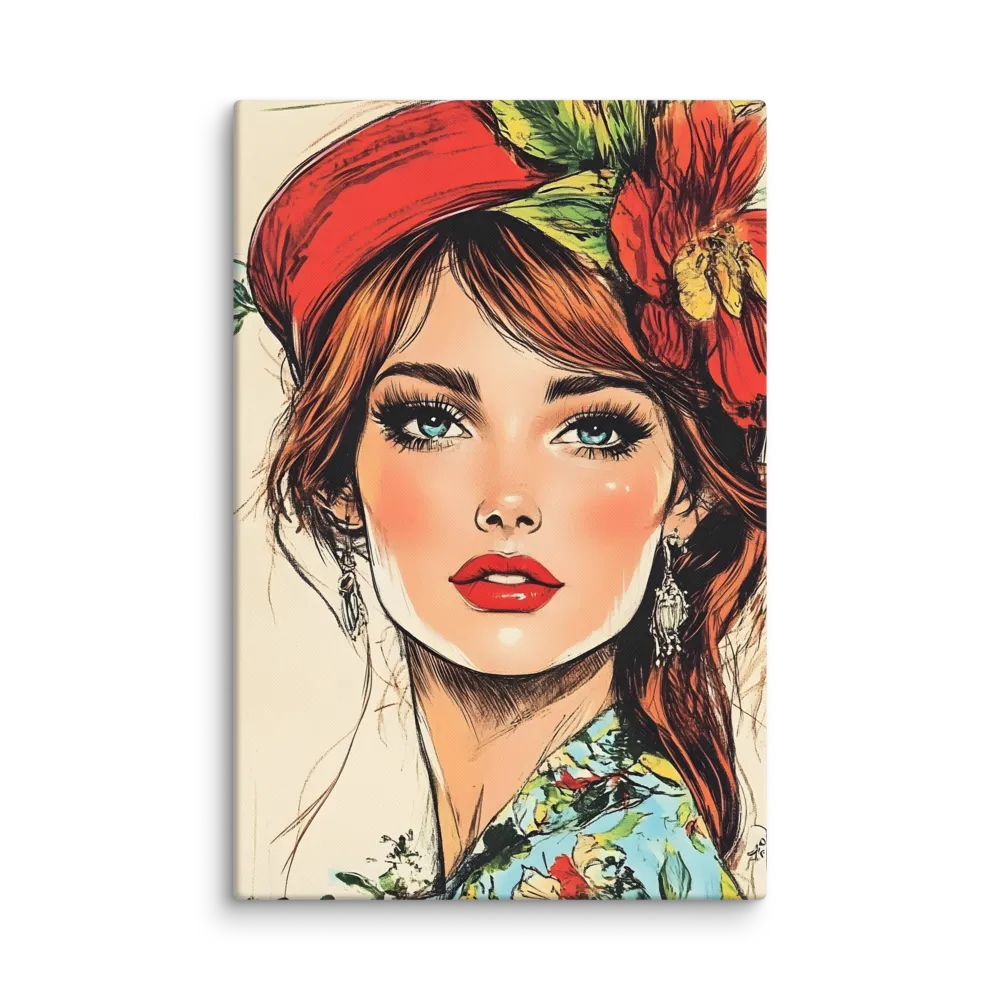 Radiant Elegance: A Portrait of Timeless Beauty | Canvas | 32″×48″