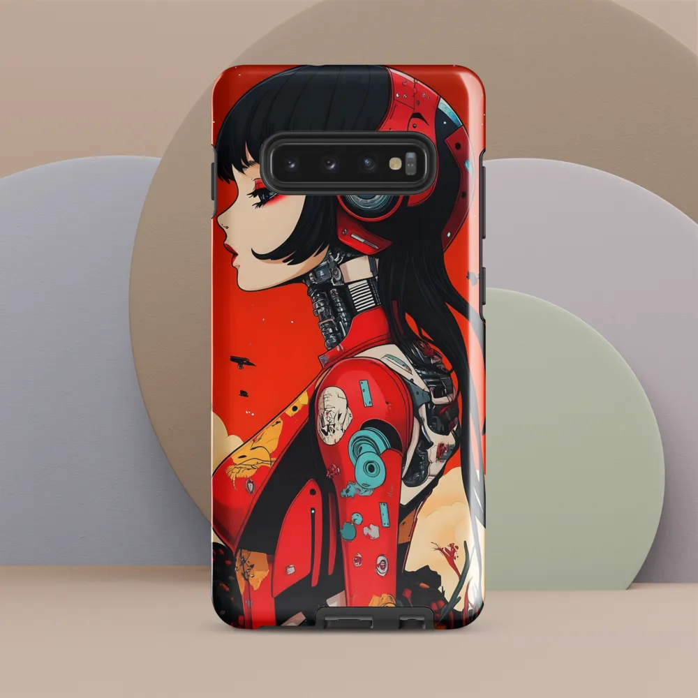 Ethereal Mechanica: A Cyberpunk Portrait | Phone Case |  S10 Plus | Tough Case | Glossy