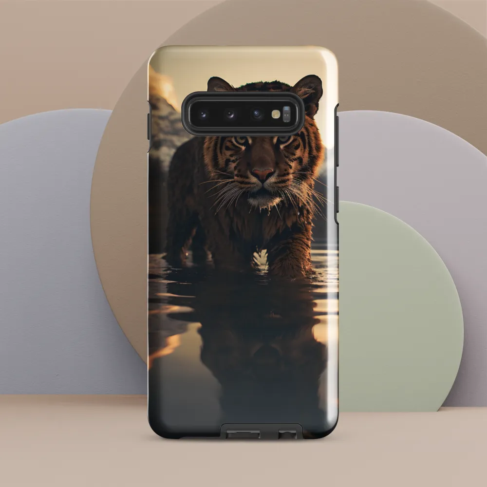 Majestic Reflection: The Tiger's Domain | Phone Case |  S10 Plus | Tough Case | Glossy