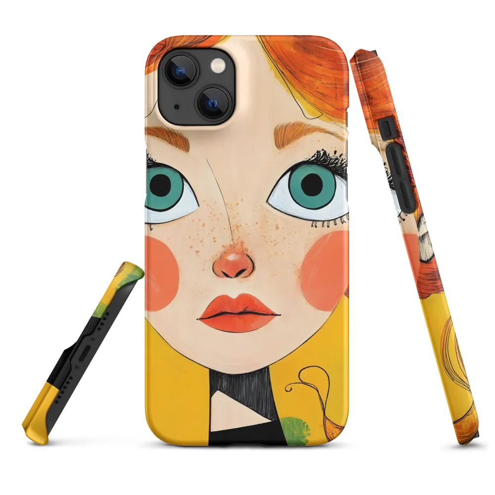 Whimsical Portrait of a Girl | Phone Case |  14 Plus | Snap Case | Matte