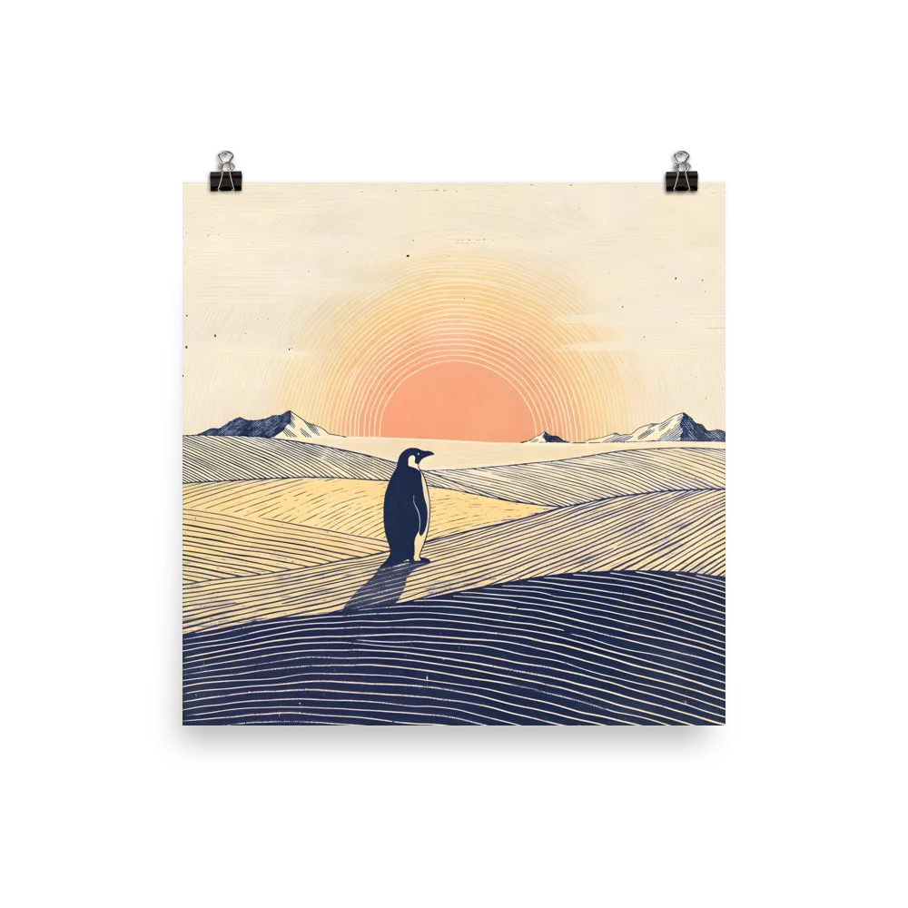 Penguin at Dusk 
 Poster | 10″x 10″