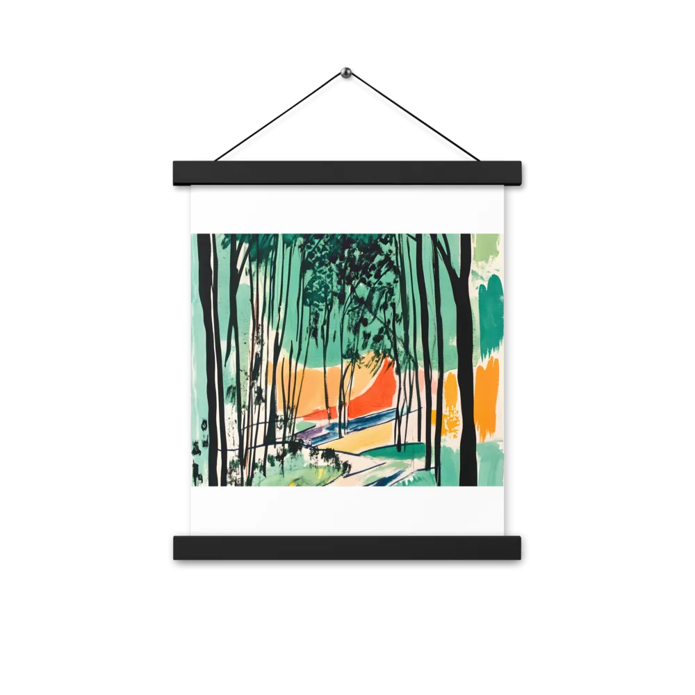 Winding Path Through the Forest | Poster With Black Wood Hanger | 11″×14″