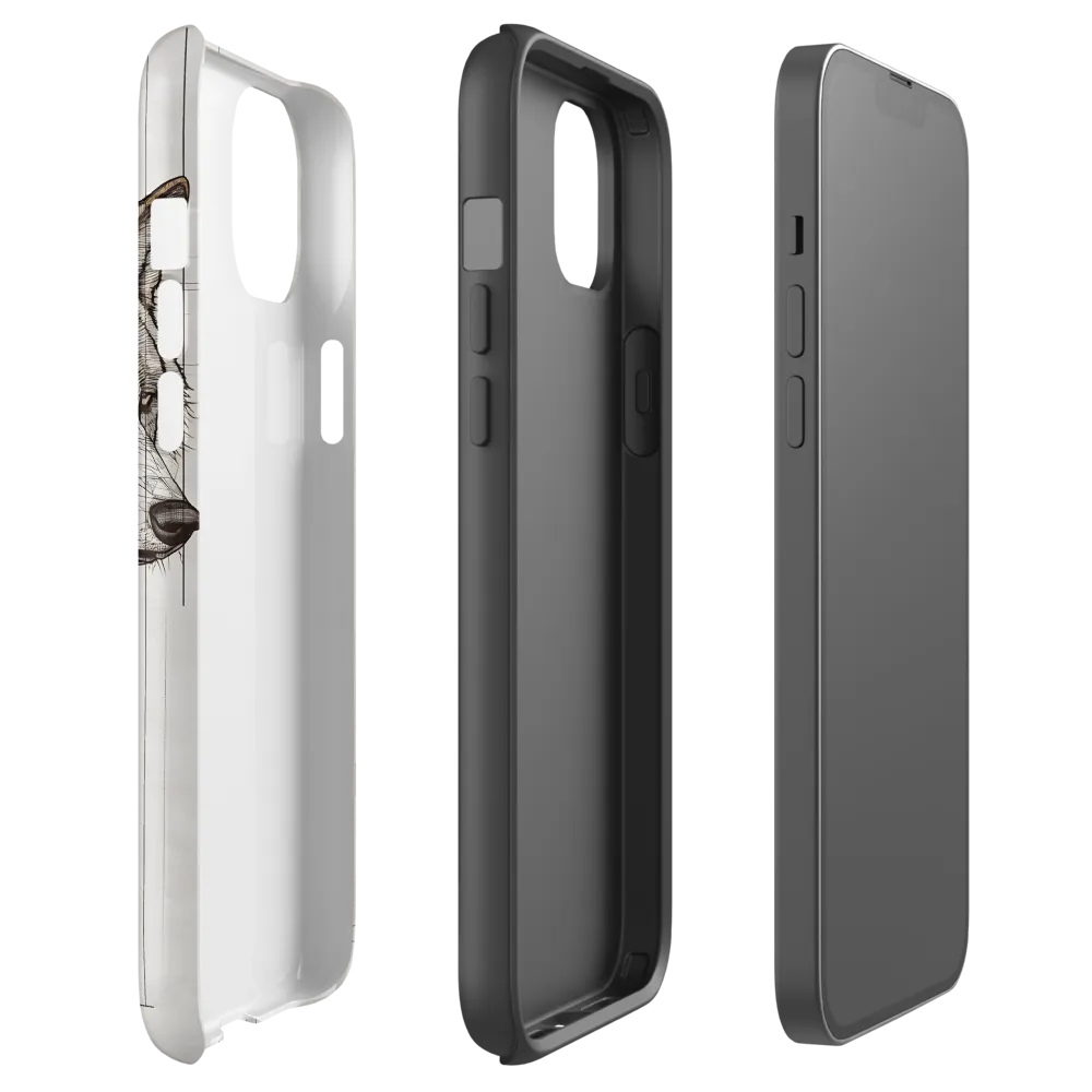 Geometric Harmony: The Essence of Wolves | Phone Case |  14 Plus | Tough Case | Matte