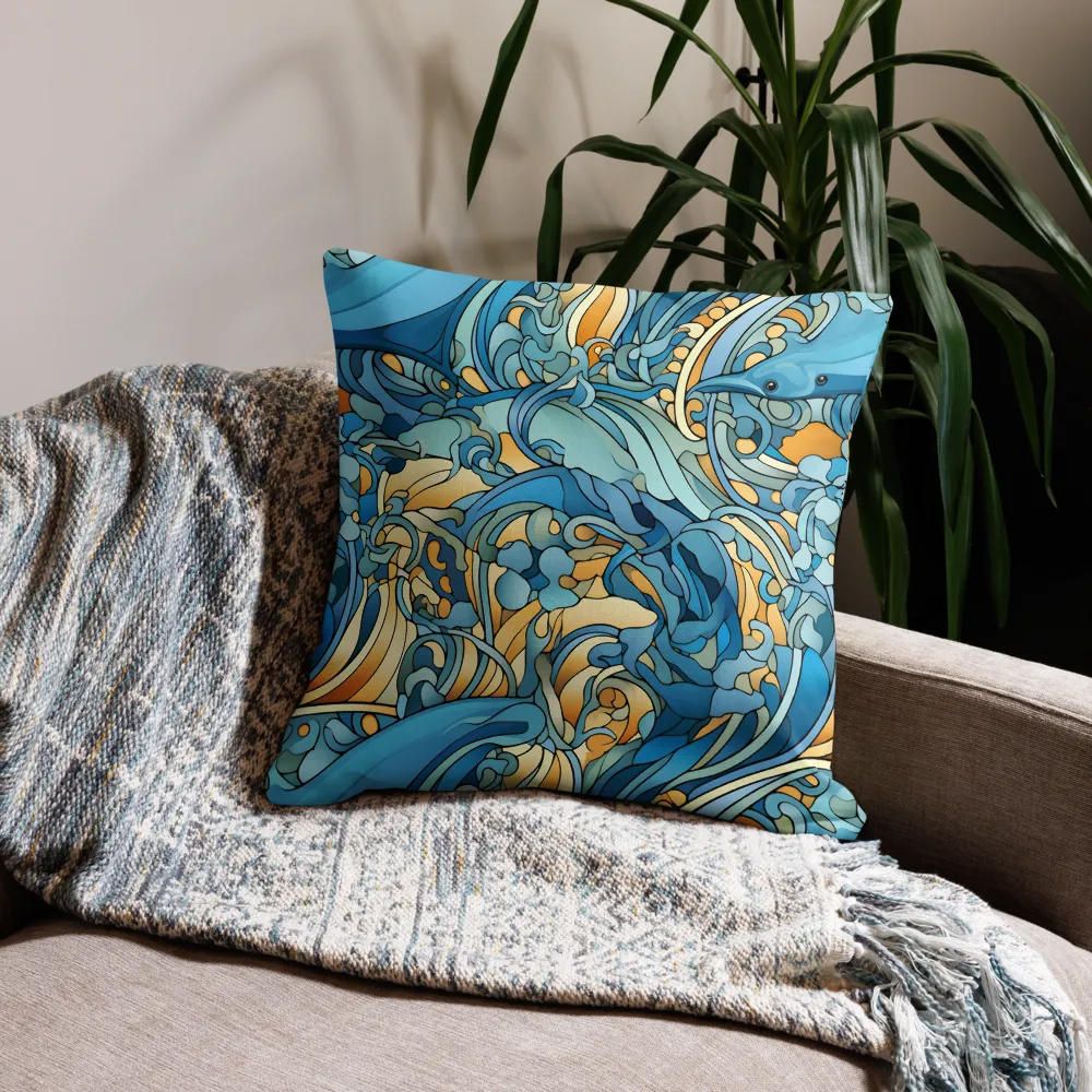 Dancing Waves of the Ocean | Pillow | 22″×22″