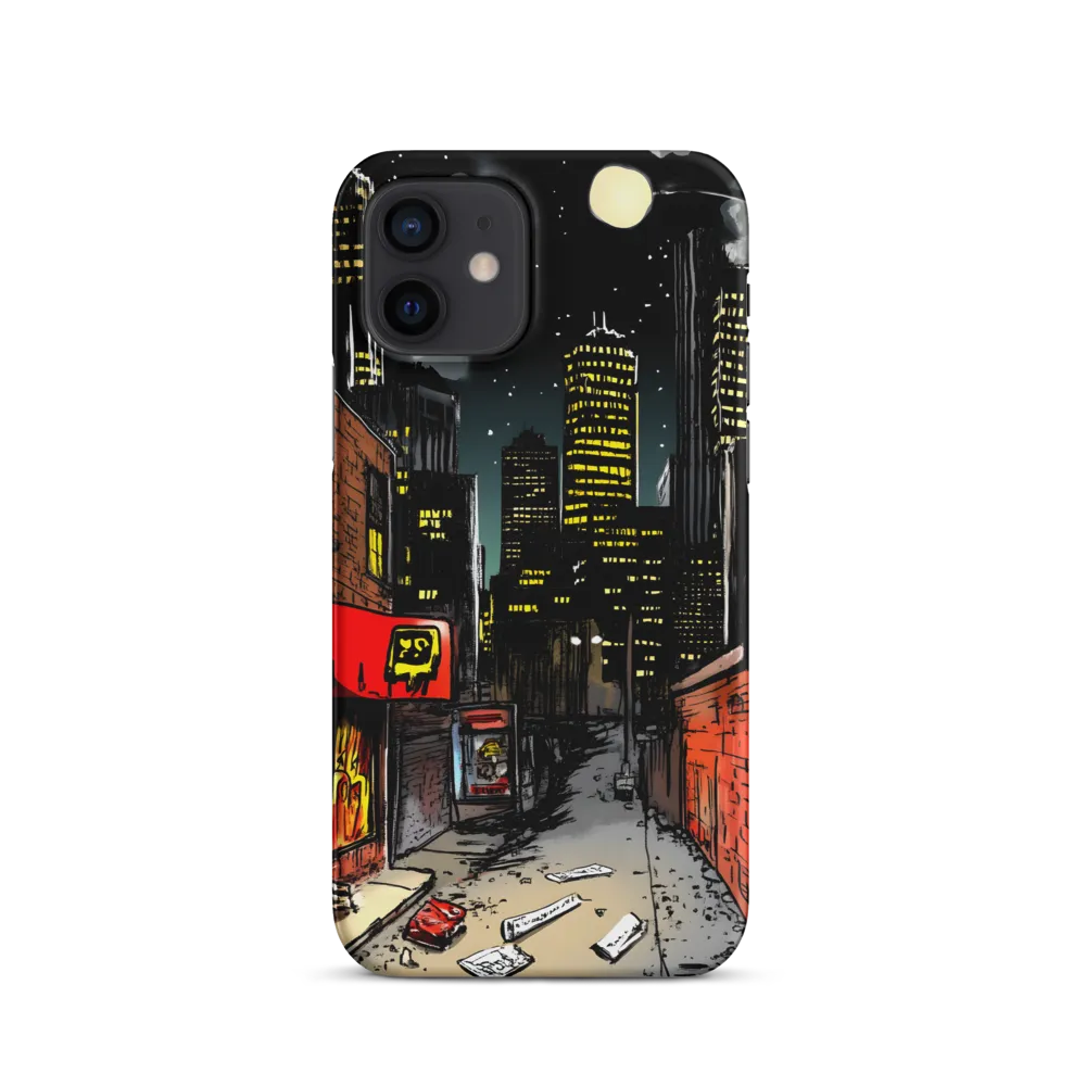 Nocturnal Cityscape: The Hidden Alley | Phone Case |  12 | Snap Case | Matte