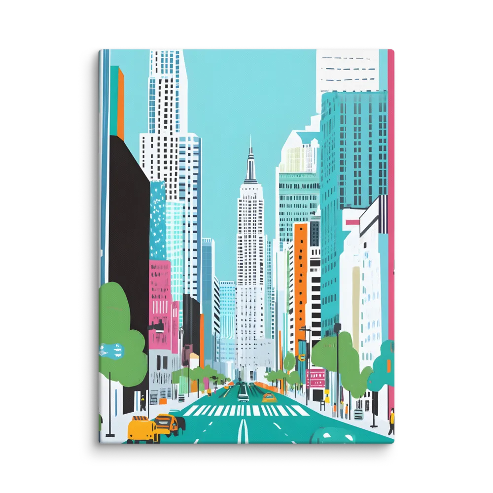 Urban Symphony: A Modern Cityscape | Canvas | 30″×40″